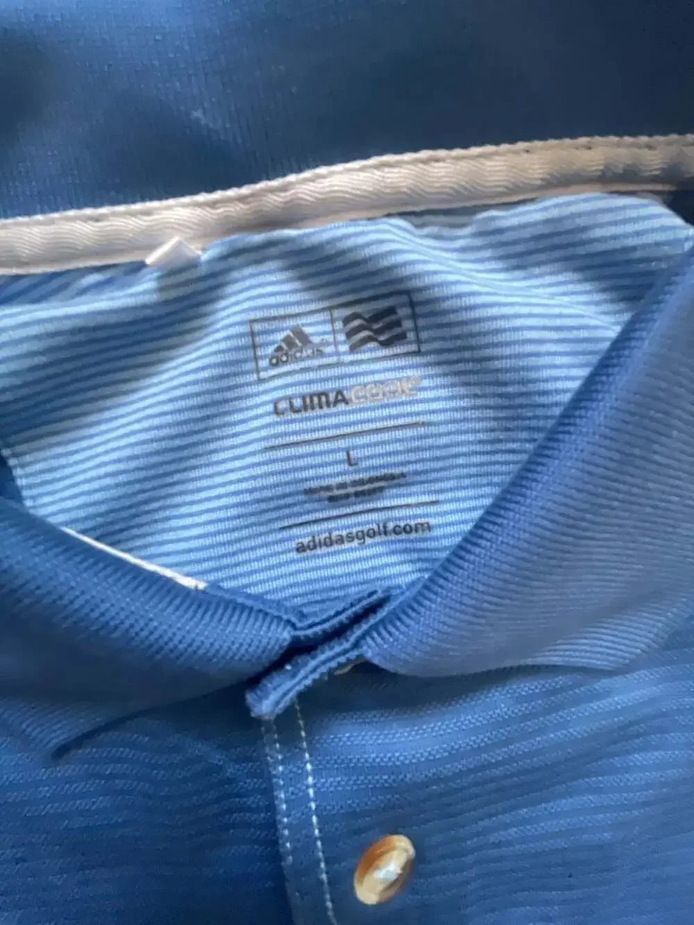 Adidas Golf ClimaCool Performance Polo Shirt Blue Size Large